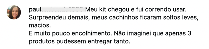 Comentário real de cliente 6