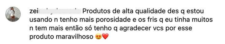 Comentário real de cliente 7