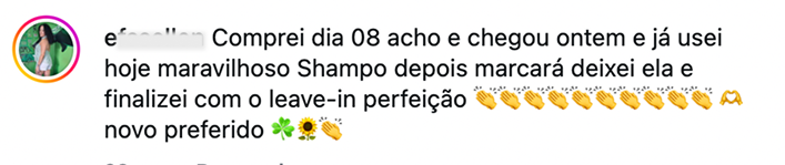 Comentário real de cliente 5